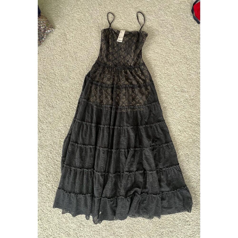 NWT Urban Outfitters Lucy Lace Maxi Dress- M - Picture 2 of 14